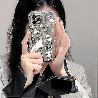 Fodral för iPhone 12 Pro, sött enfärgat vågformat stötsäkert TPU-mobilfodral