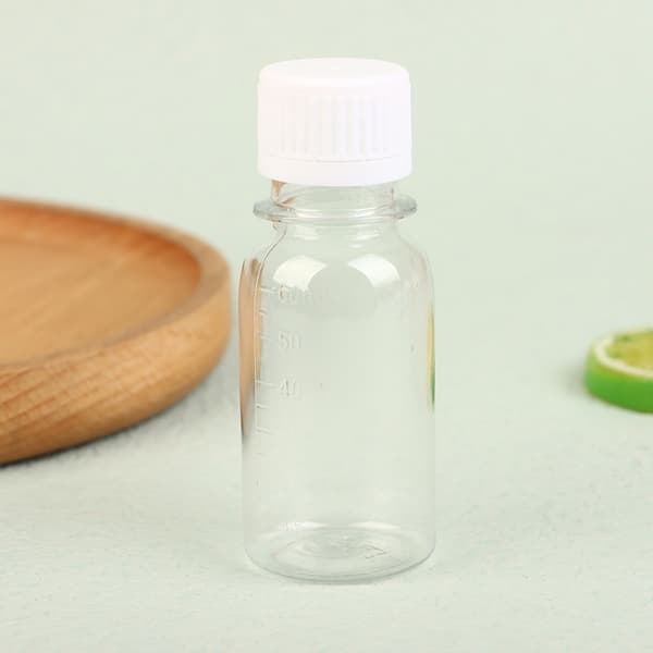 5 st 60 ml små plastflaskor ingefärsshotsflaskor med lock M 5pcs