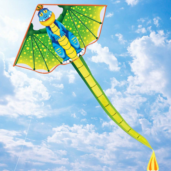 Drakar för barn och vuxna Strand Camping Utomhusaktiviteter Spel, Barn Drake Lätt att Flyga, Väska Lätt att Bära & Montera (Dinosaurier)