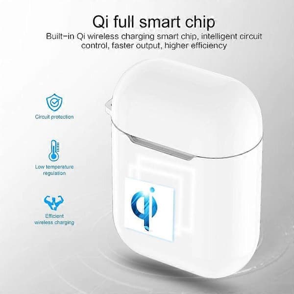 Qi Trådløs Ladeetui Bluetooth Headset Ladeboks Trådløs Lader Hodetelefon
