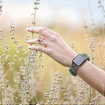 til Scrunchie Apple Watch-rem 38mm 41mm 42mm 40mm 44mm 45mm Sød trykt elastisk urrem Damearmbåndsrem til Apple iWatch Series 7