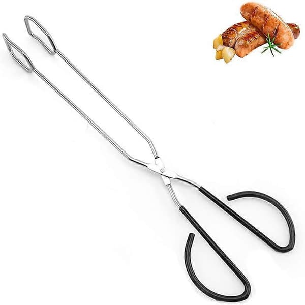 Ekstra lang saksetang 41 cm rustfritt stål grilltang