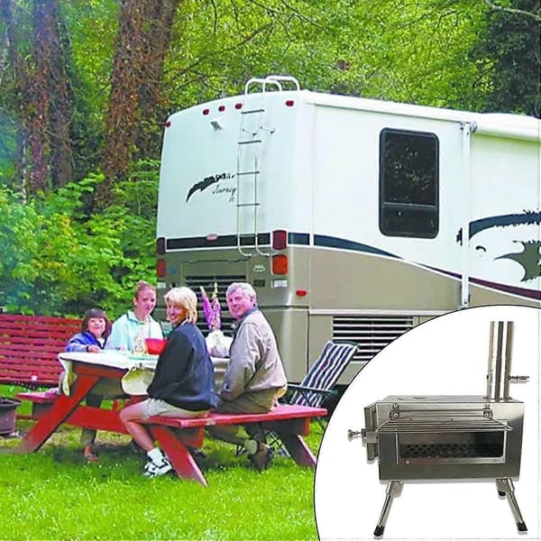 Udendørs brændeovnsrør, justerbart skorstensrør i rustfrit stål, brænderør til indendørs camping