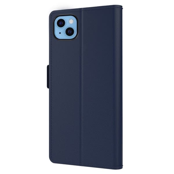 Stilig iPhone 13 Mini-deksel med sminkespeil - Blå Blue blue
