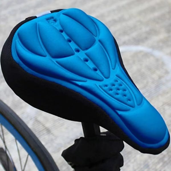Cykel Sadel, Barncyklar Cykelsitsdyna, Pojkar & Flickor Sadelöverdrag, Barn Cykelsadel Vadderad Sadel Gelkudde, Blå Blue