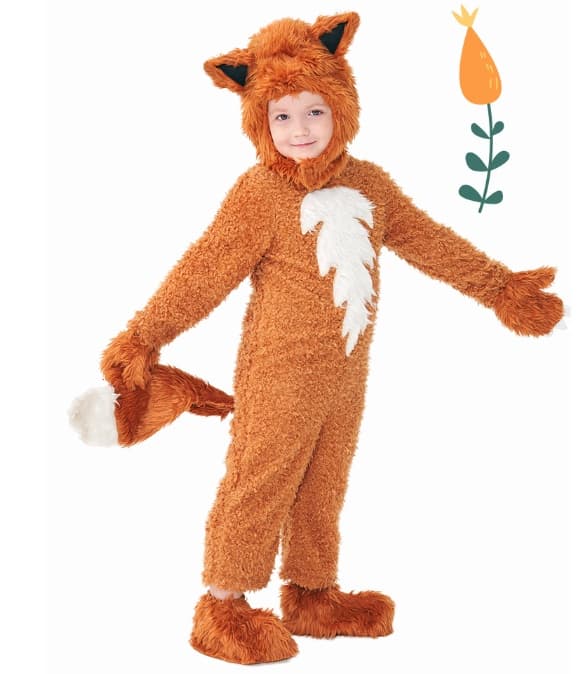 Furry fox-dräkt i fleece för barn - M M