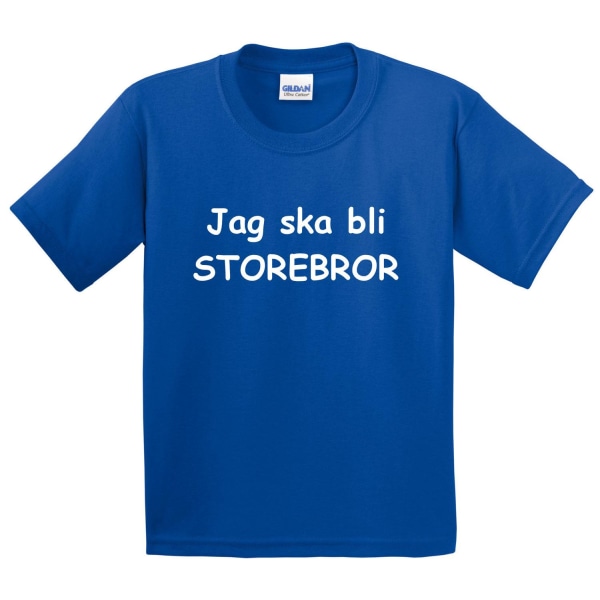 T-shirt - Jag ska bli storebror, Blå Blue 130-140