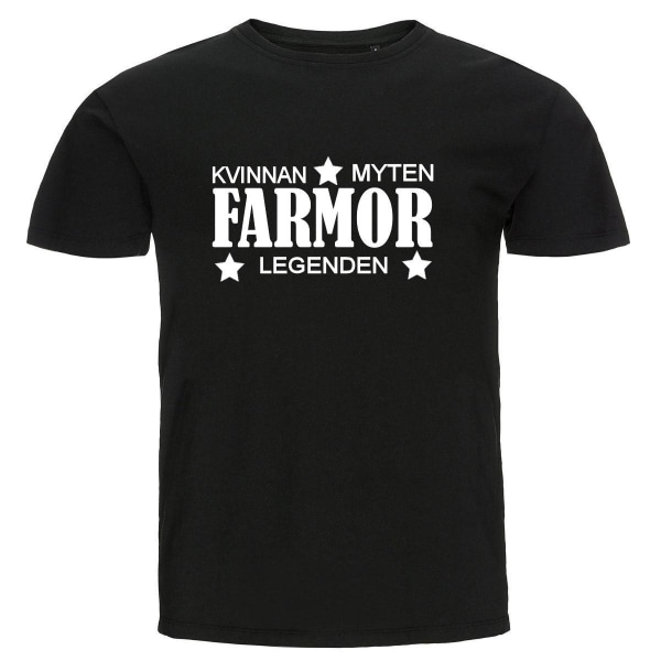 T-shirt - Farmor - Kvinnan, myten, legenden Black Storlek M