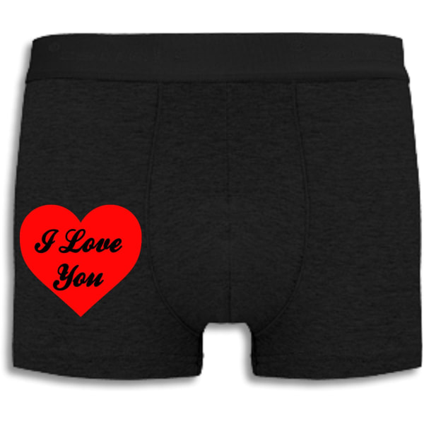Boxershorts - I Love You Black XL
