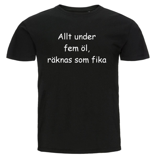 T-shirt - Allt under fem öl Black 4XL