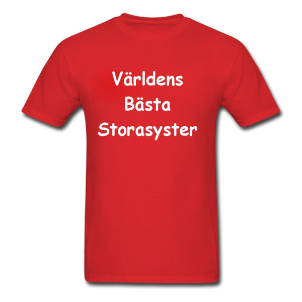 Barn t-shirt - Världens bästa storasyster Red "Röd"
"90-100"