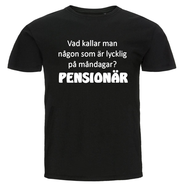 T-shirt - Vad kallar man någon, Pensionär Black L