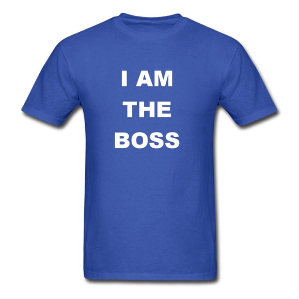 Barn T-shirt - I am the boss Red "Röd"
"110-120"