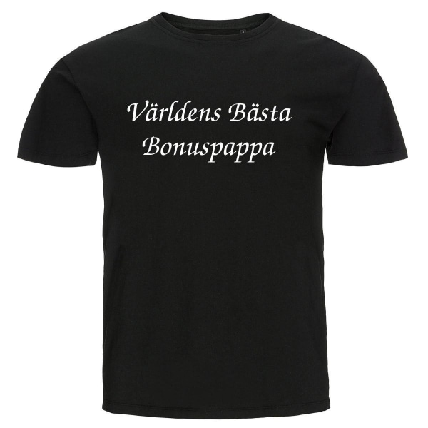 T-shirt - Världens bästa bonuspappa Black XL