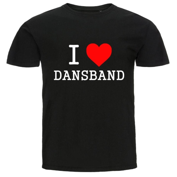 T-shirt - I Love Dansband Black Storlek 4XL