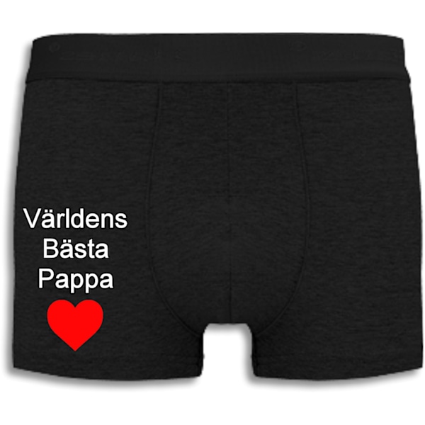 Boxershorts - Världens Bästa Pappa med rött hjärta M