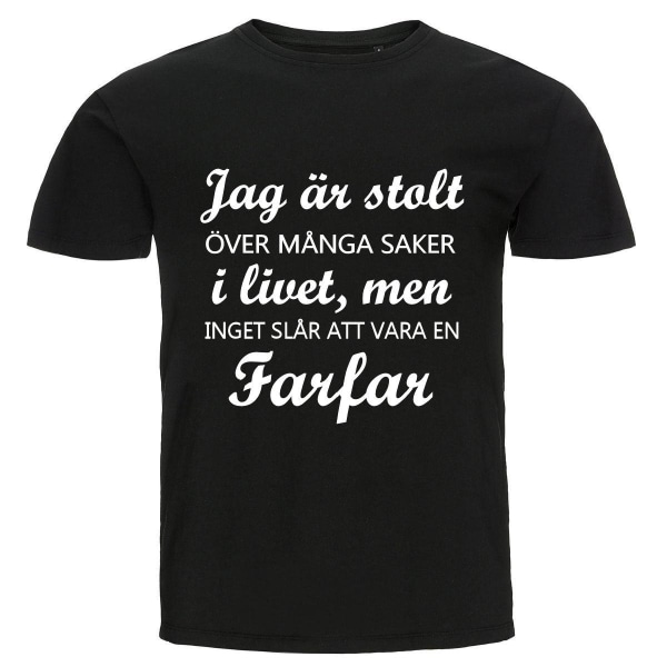 T-shirt - Jag är stolt, Farfar Black 4XL
