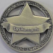 Kort med lyckomynt - 45 år
