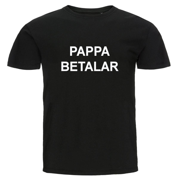 T-shirt - Pappa betalar Black 4XL