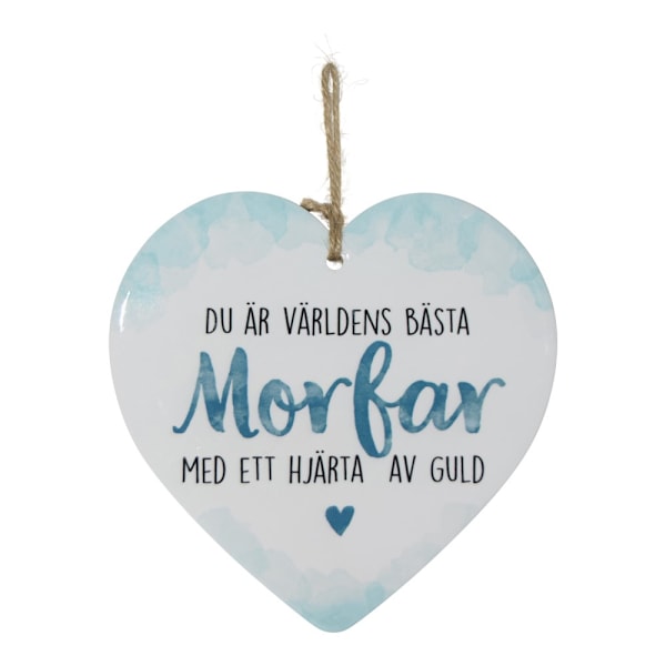 Skylt, Enjoy heart - Morfar