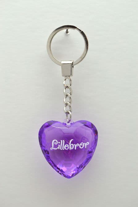 Nyckelring, Diamond heart - Lillebror