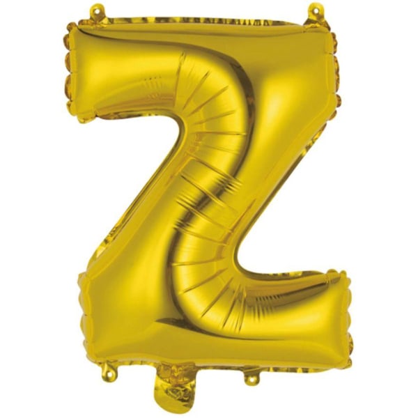 Ballong med bokstav, guldfärgad - Z