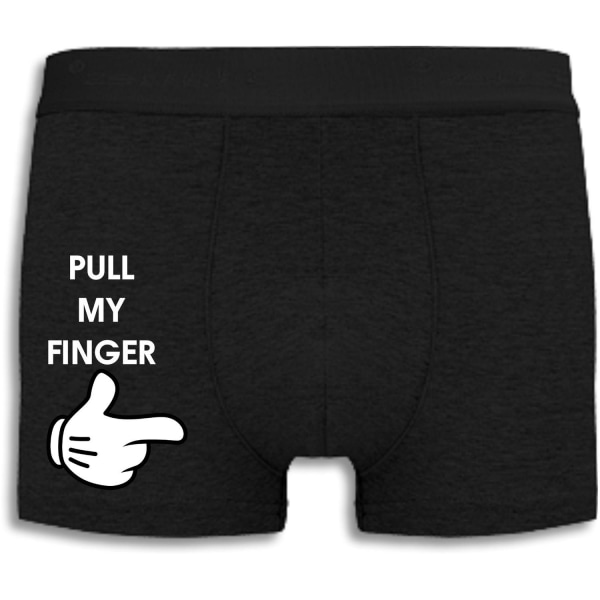 Boxershorts - Pull my finger Black XXL