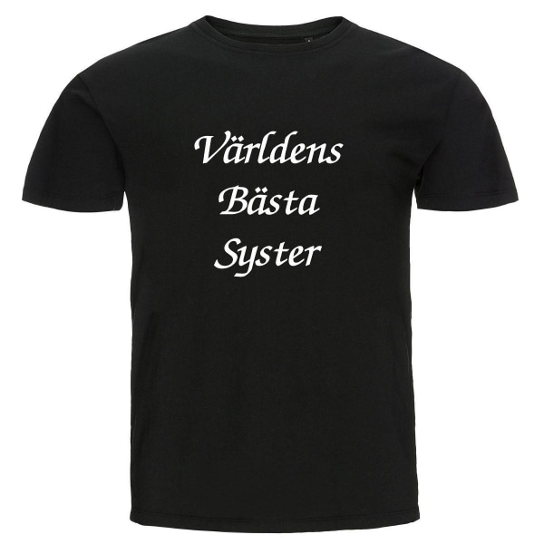 T-shirt - Världens bästa syster Black Storlek S