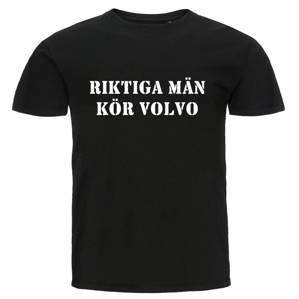 T-shirt - Riktiga män kör volvo Black Storlek 4XL