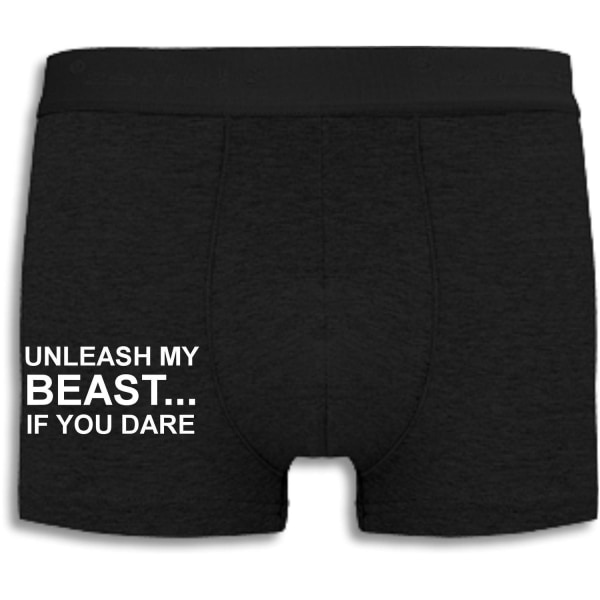 Boxershorts - Unleash my beast... Black XXL