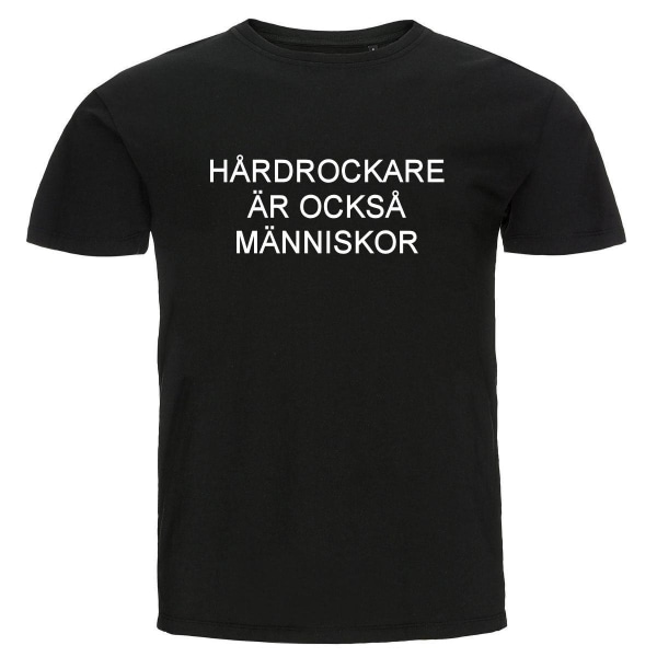 T-shirt - Hårdrockare är också människor Black XXL