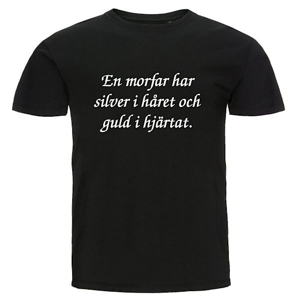 T-shirt -  En morfar har silver i håret L