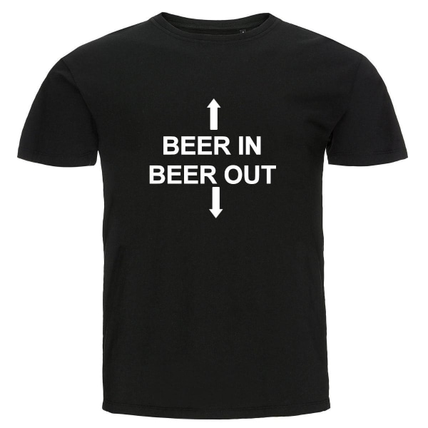 T-shirt - Beer in, beer out Black L