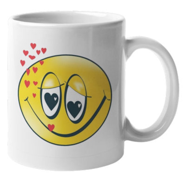 Mugg - Emoji, Hjärtan