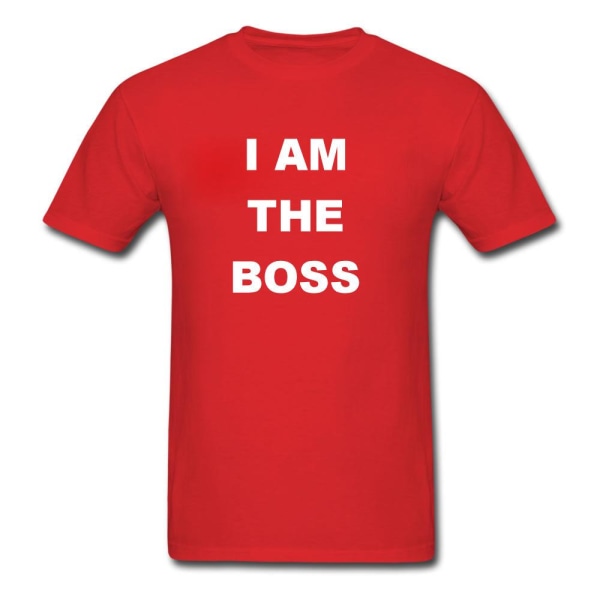 Barn T-shirt - I am the boss Red "Röd"
"90-100"
