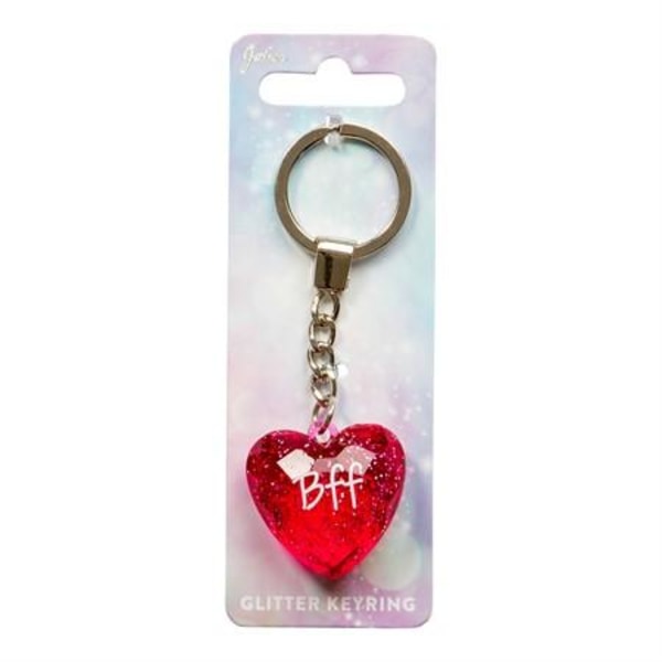 Nyckelring, Glitter heart - Bff