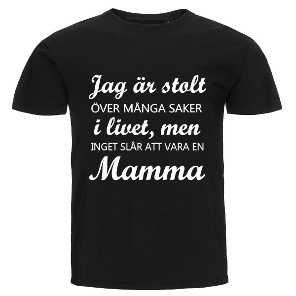 T-shirt - Jag är stolt, Mamma Black S