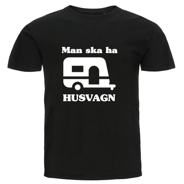 T-shirt - Man ska ha husvagn Black 3XL