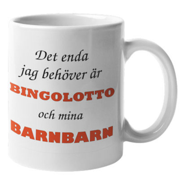 Mugg - Bingolotto och barnbarn