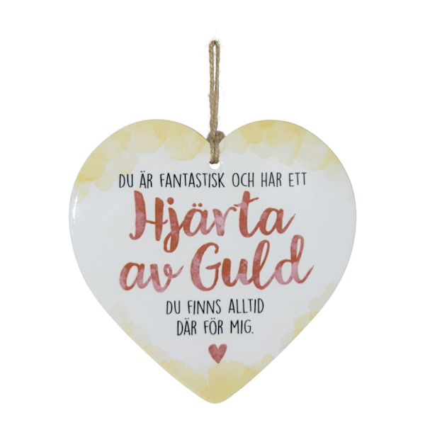 Skylt, Enjoy heart - Hjärta av guld