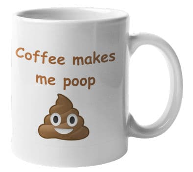 Mugg - Emoji, Coffee makes me poop