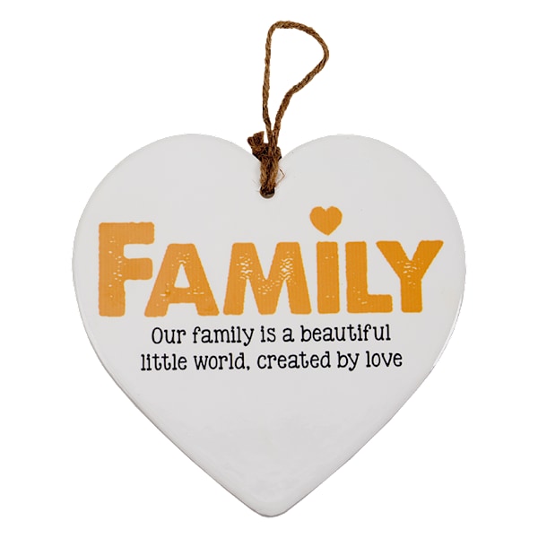 Skylt, Message heart - Family