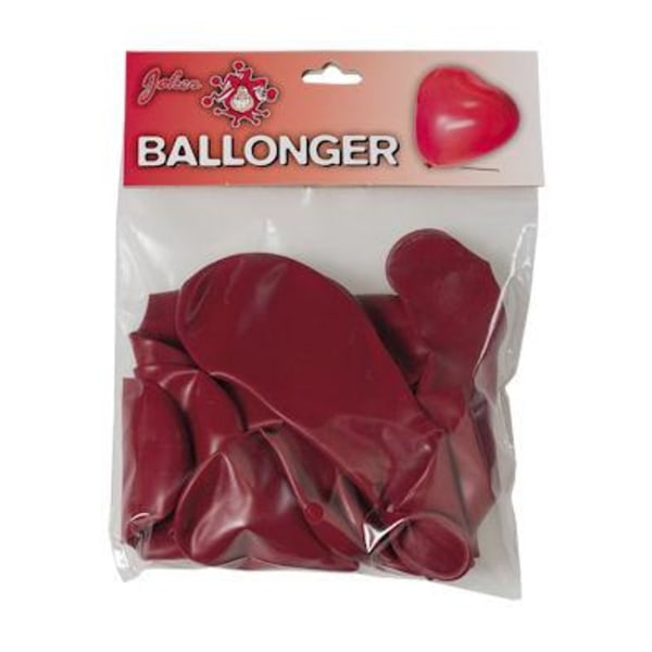 Ballonger - Hjärta, 8-pack Red