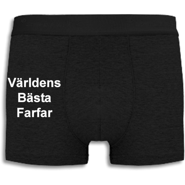 Boxershorts - Världens Bästa Farfar Black XXL