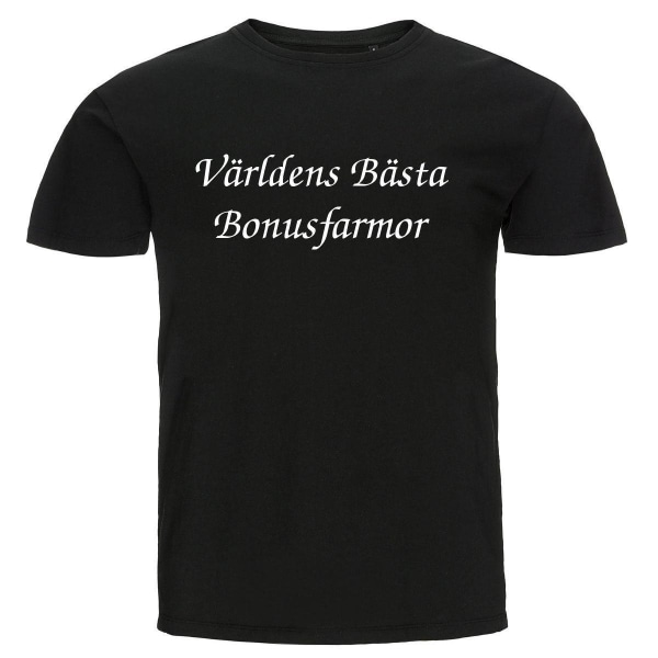 T-shirt - Världens bästa bonusfarmor Black Storlek 4XL