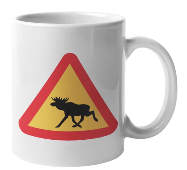 Mugg - Varning för älg
