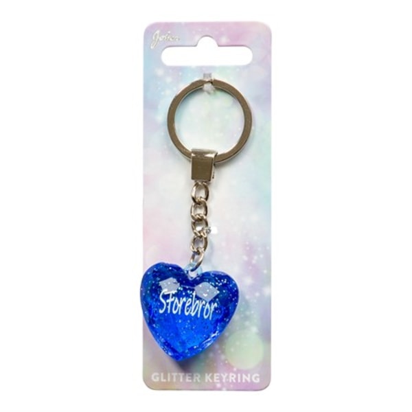 Nyckelring, Glitter heart - Storebror