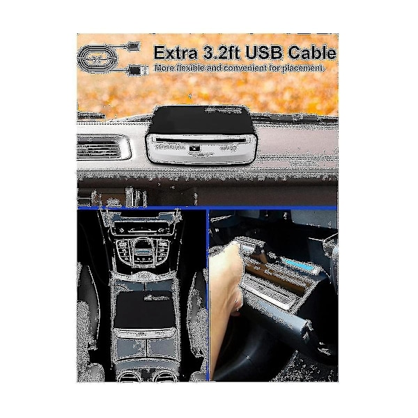 Bästsäljande 2024 - Extern Universal CD-spelare för Bil - Bärbar CD-spelare, Ansluts till Bilens USB-port, Laptop, TV, C(GTA3422-Xin