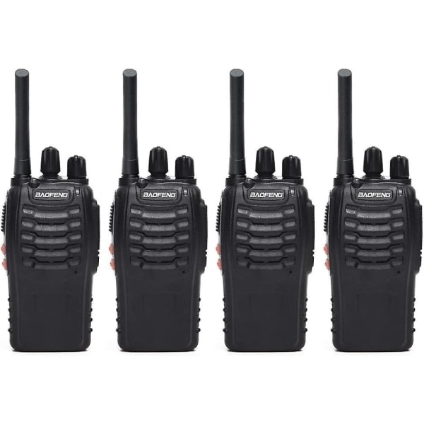 Baofeng Bf-888s (bf-88a) Frs radio walkie-talkie 0,5w 16 kanal tovejsradio med øretelefon, LED lommelygte, USB-oplader 4 pakke-Xin