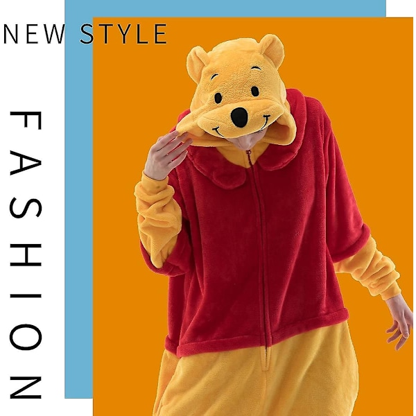 Cosusket Snug Fit Unisex Vuxen Onesie Pyjamas - Xin Pooh 85cm